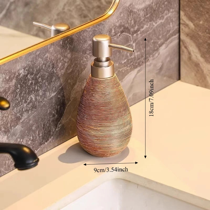 Refillable Teardrop Ceramic Lotion Dispenser Bottle With Pump