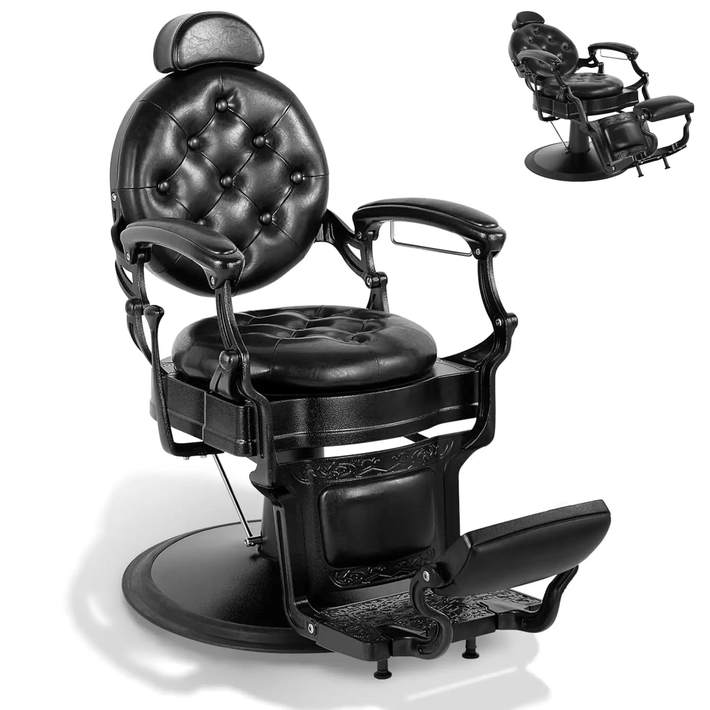 Barber Chair Classic Hydraulic Heavy Duty Salon Chair With Headrest