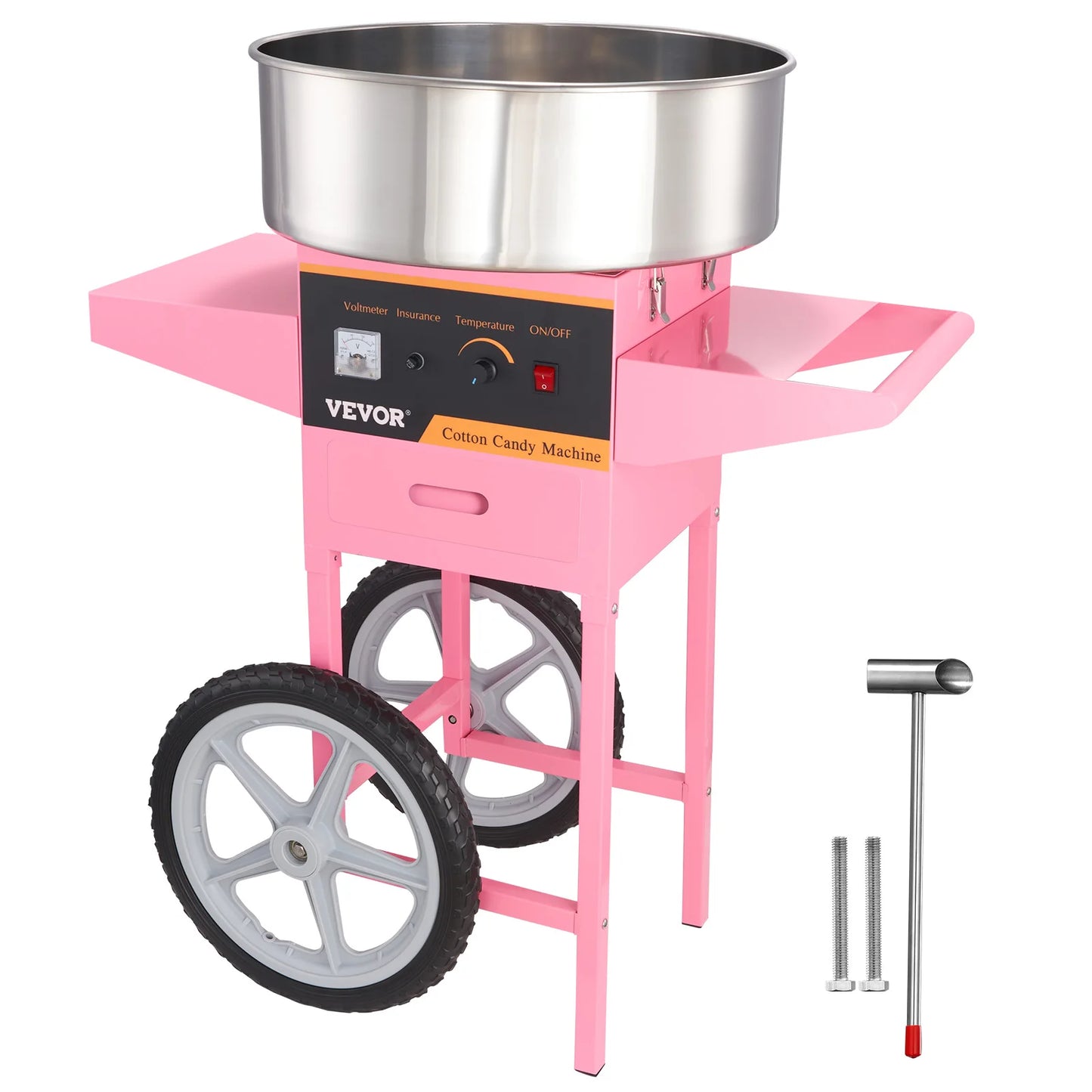 SucceBuy 1000W Electric Cotton Candy Machine With Cart