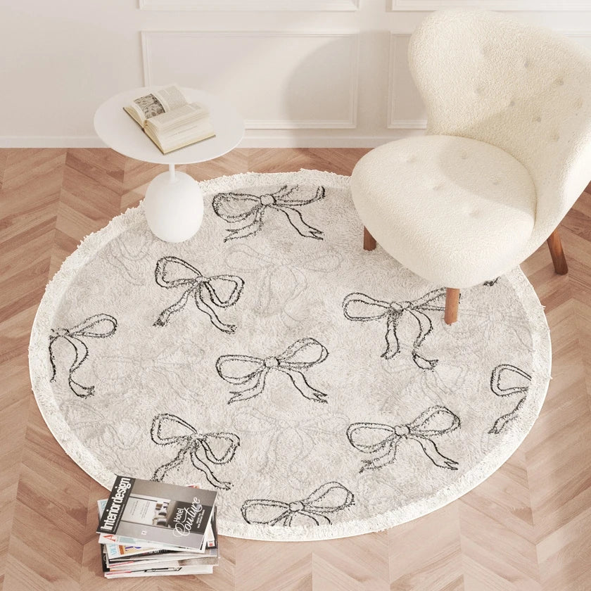 Thickened Plush Round Rug For Bedroom And Living Room