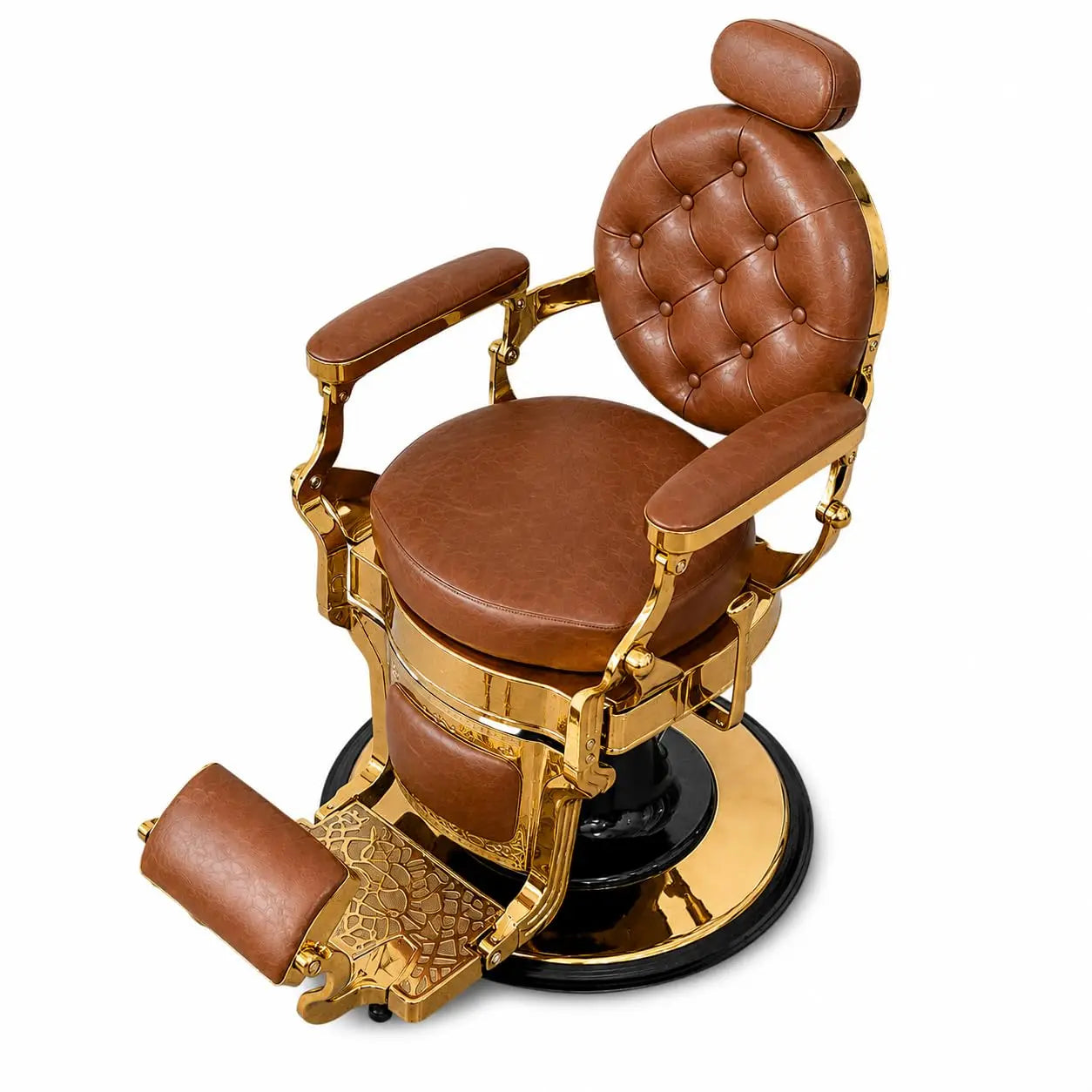 Vintage Barber Chair With Hydraulic Recline And 360 Degree Swivel