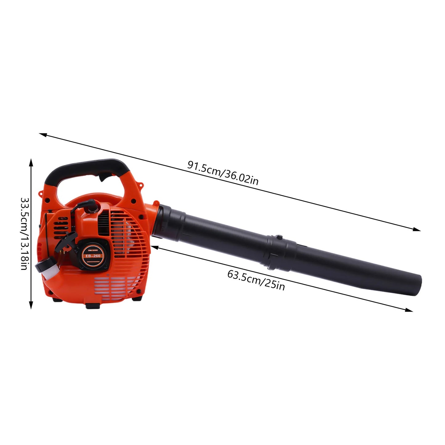 Gas Leaf Blower 25.4cc 2-Stroke Commercial Handheld