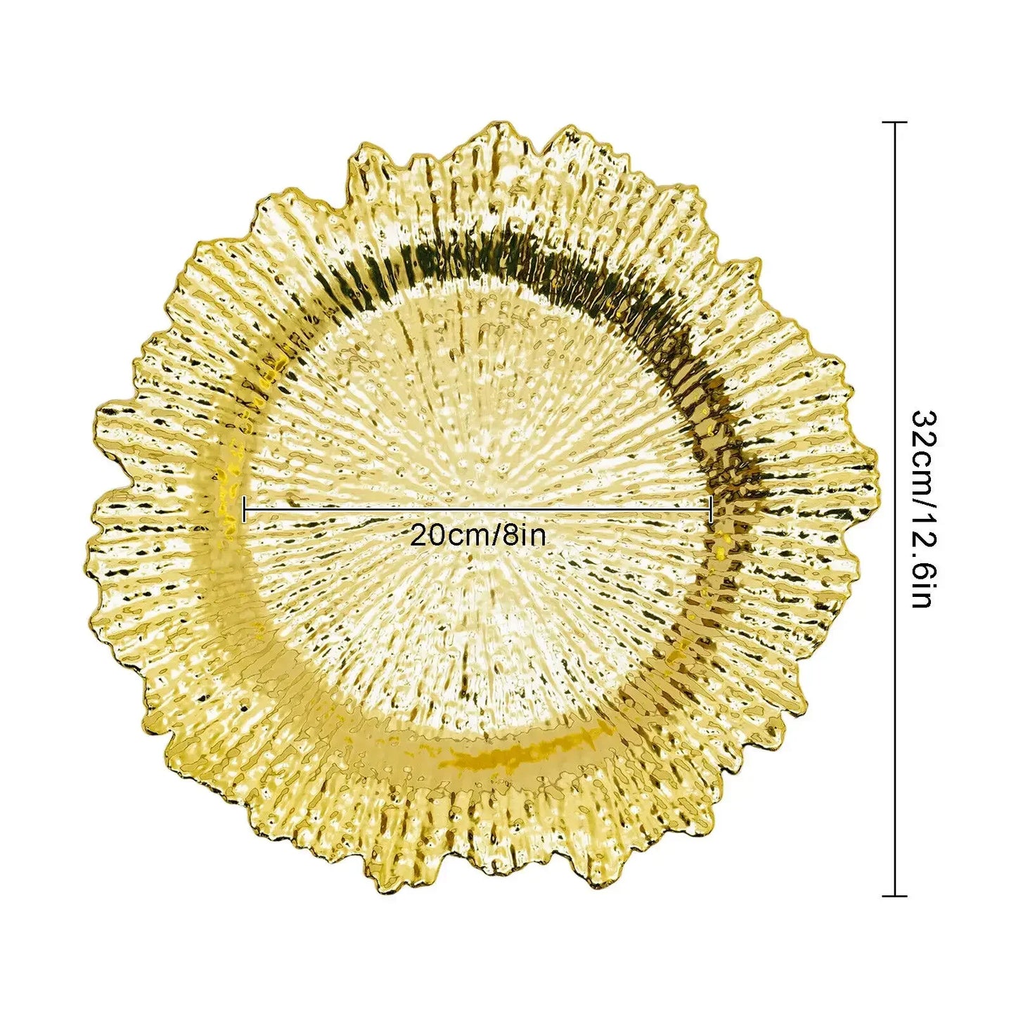 Gold Charger Plates Set for Elegant Wedding Decor 24 Pack