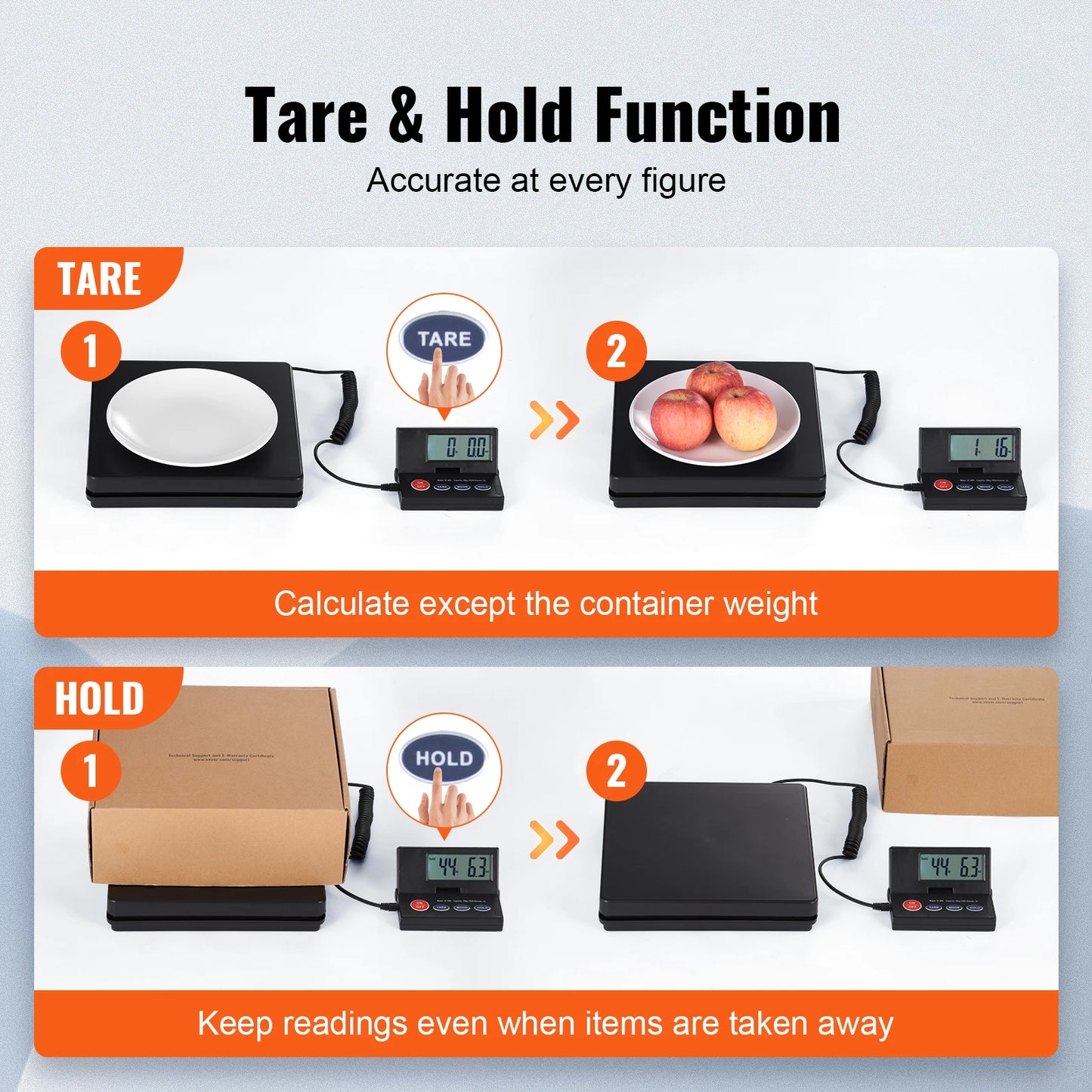 SucceBuy 110 Lb Digital Postal Shipping Scale With Timer