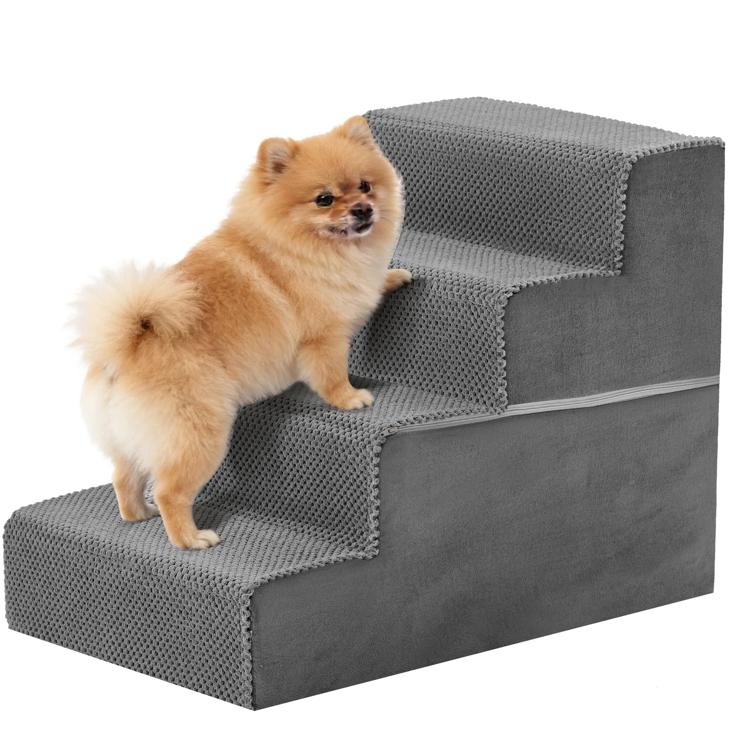 JHK Right Angled Foam Dog Stairs Ramp for Small Dogs