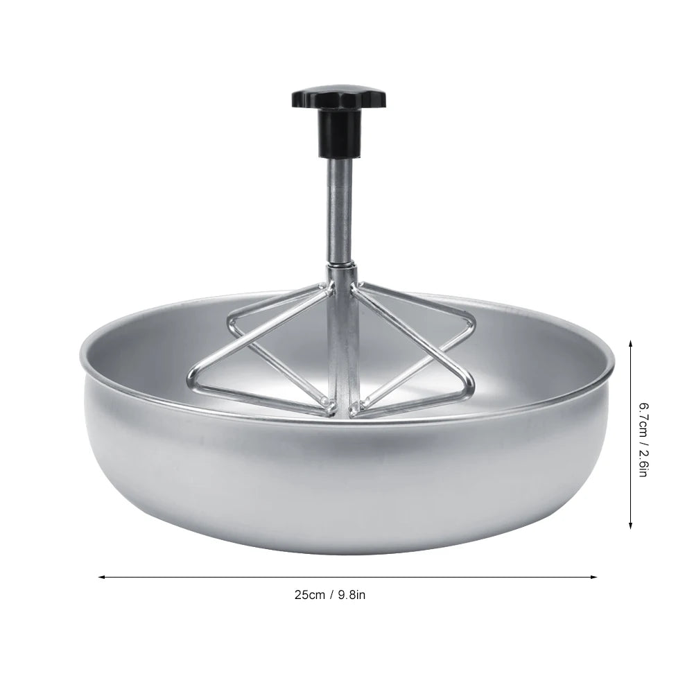 TOPINCN Stainless Steel Piglet Feed Bowl With Plastic Groove Rod