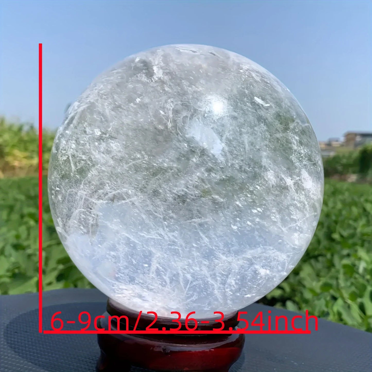 CrystalHola Large Clear Quartz Crystal Sphere Polished Ball Home Decor