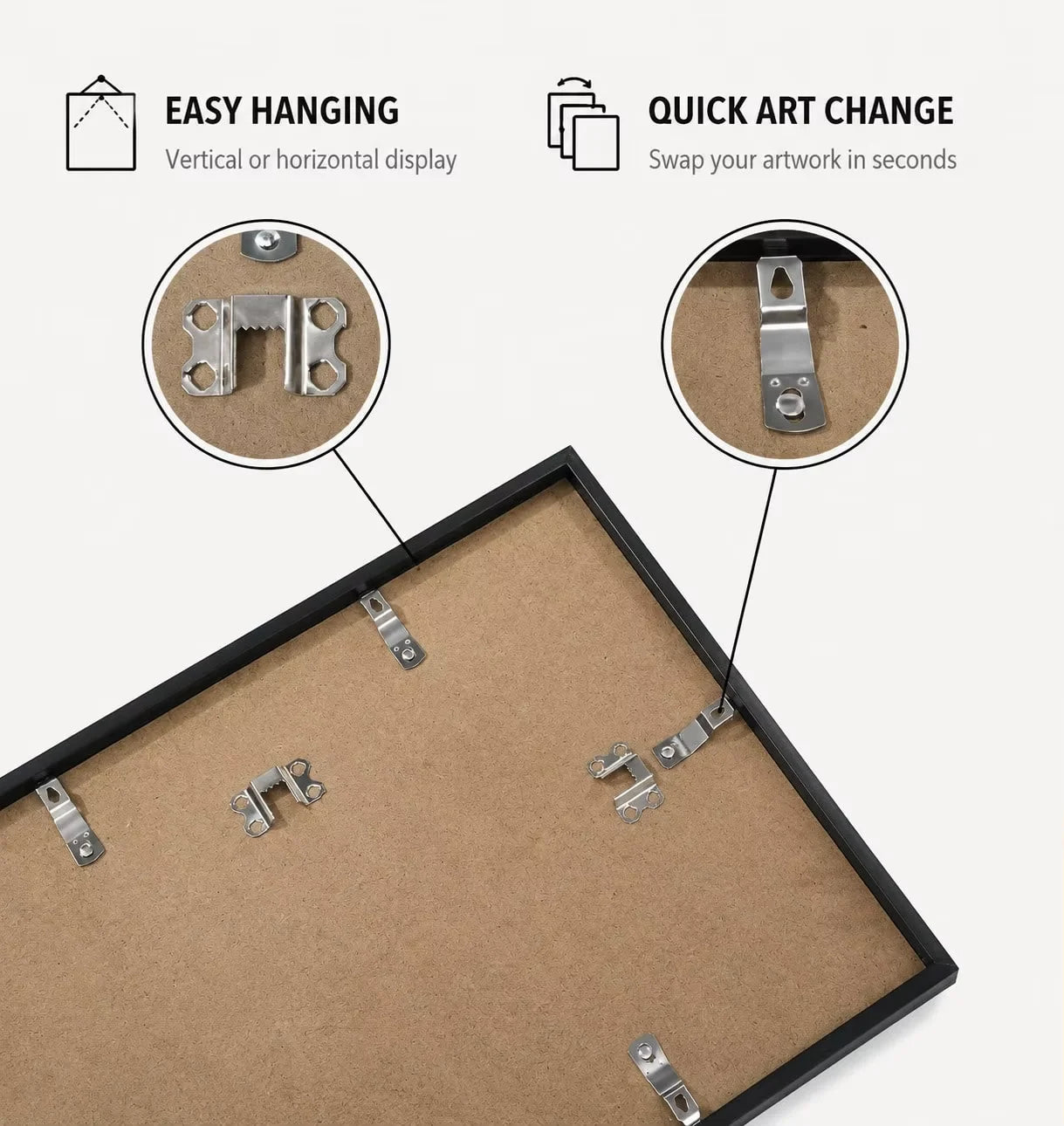 Aluminum Picture Frames Set Three Pack With Mat Wall Art