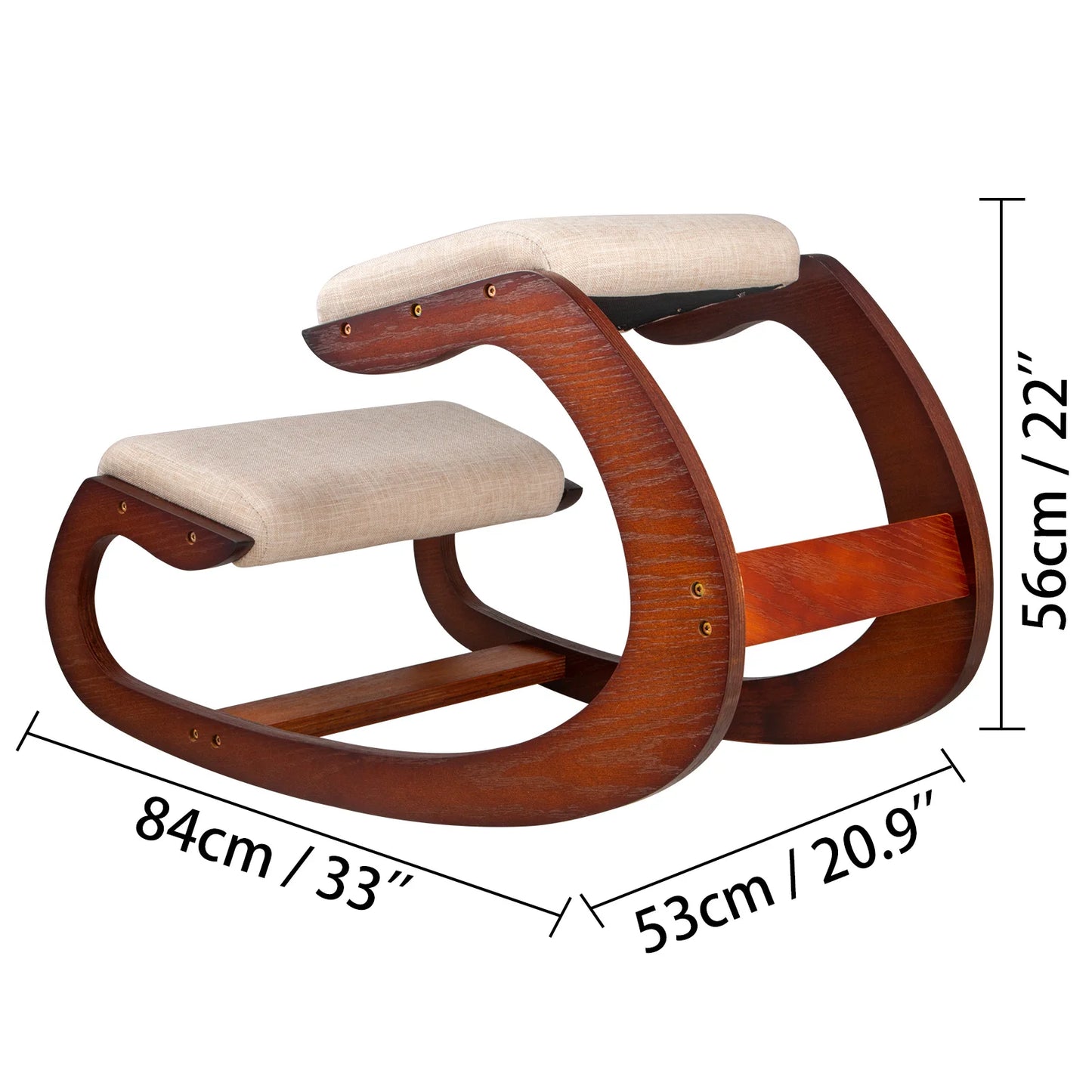 SucceBuy Ergonomic Kneeling Chair With Thick Cushion For Home Office