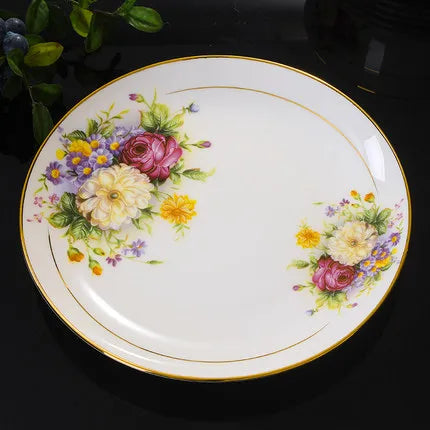 GuMiGD Jingdezhen Bone China Tableware Set Dishes Plates Bowls Spoons