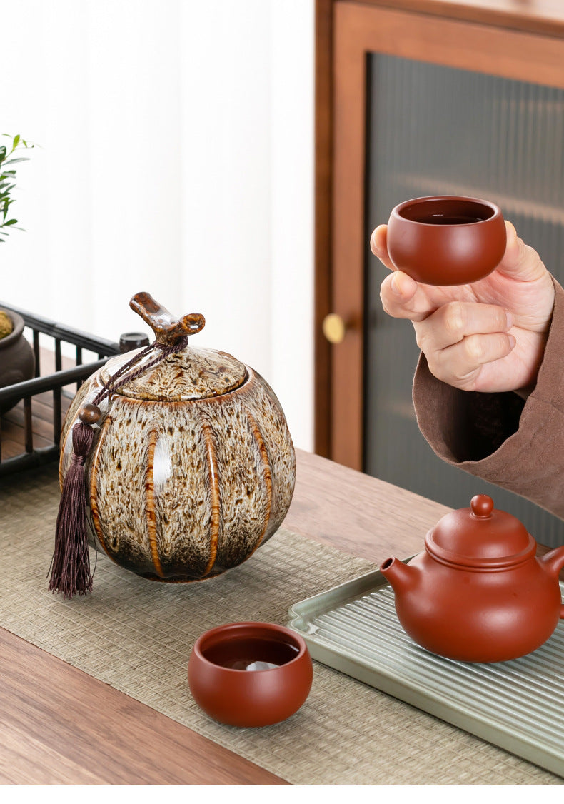 Sealed Ceramic Tea Caddy For Food Storage And Kitchen Use