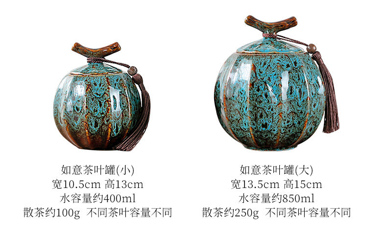 Sealed Ceramic Tea Caddy For Food Storage And Kitchen Use
