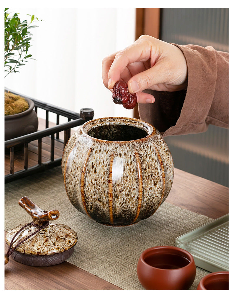 Sealed Ceramic Tea Caddy For Food Storage And Kitchen Use