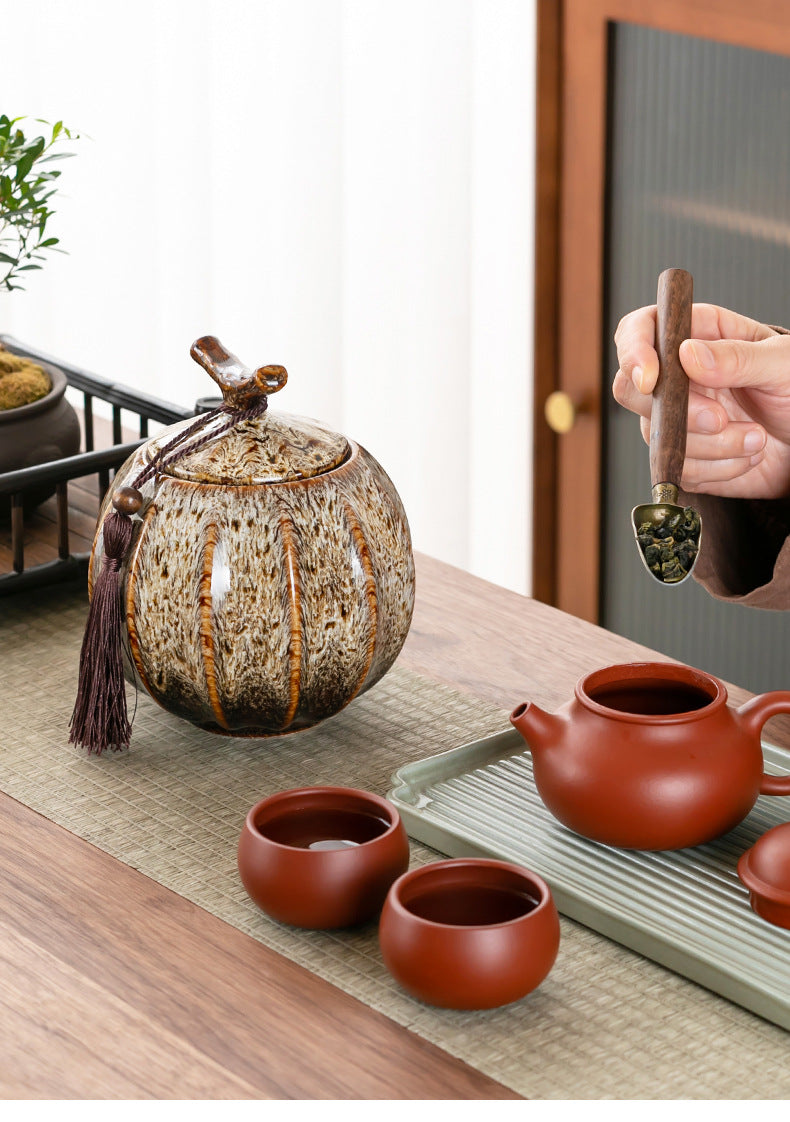 Sealed Ceramic Tea Caddy For Food Storage And Kitchen Use