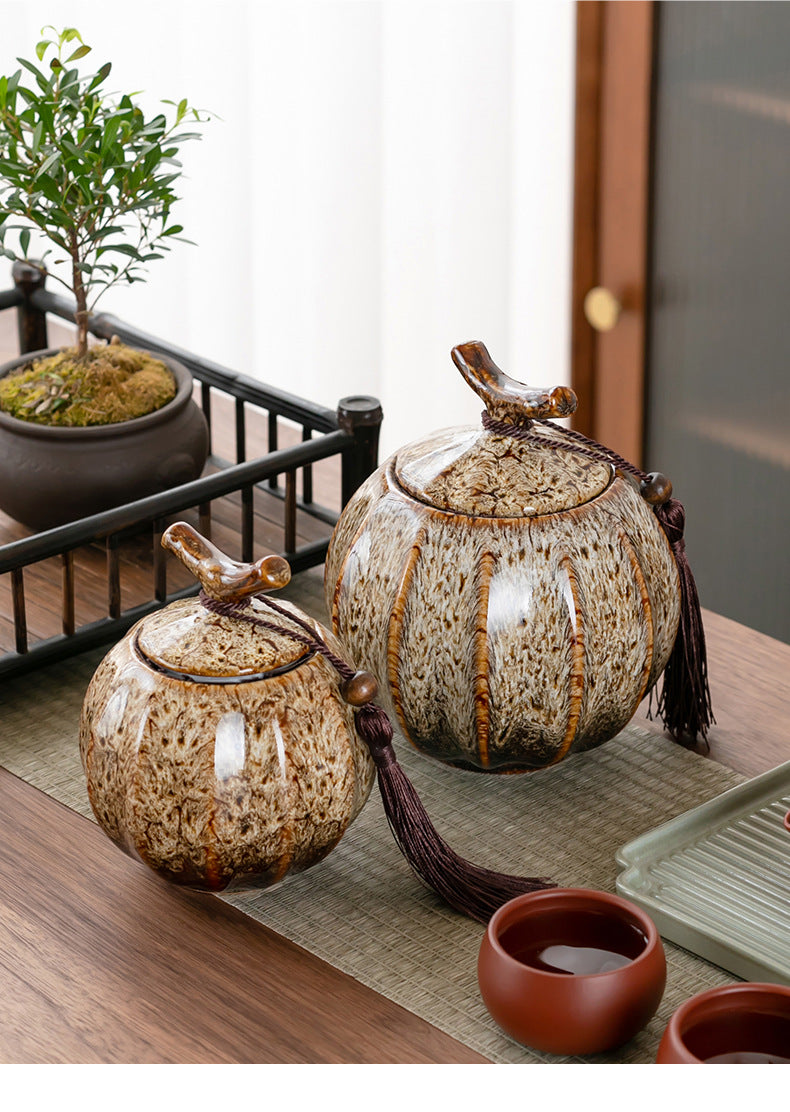 Sealed Ceramic Tea Caddy For Food Storage And Kitchen Use
