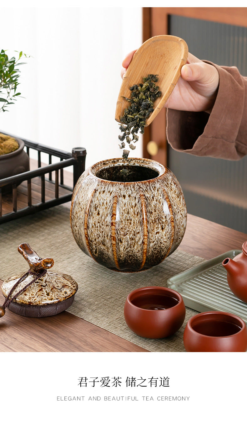 Sealed Ceramic Tea Caddy For Food Storage And Kitchen Use