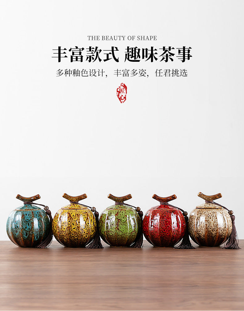 Sealed Ceramic Tea Caddy For Food Storage And Kitchen Use