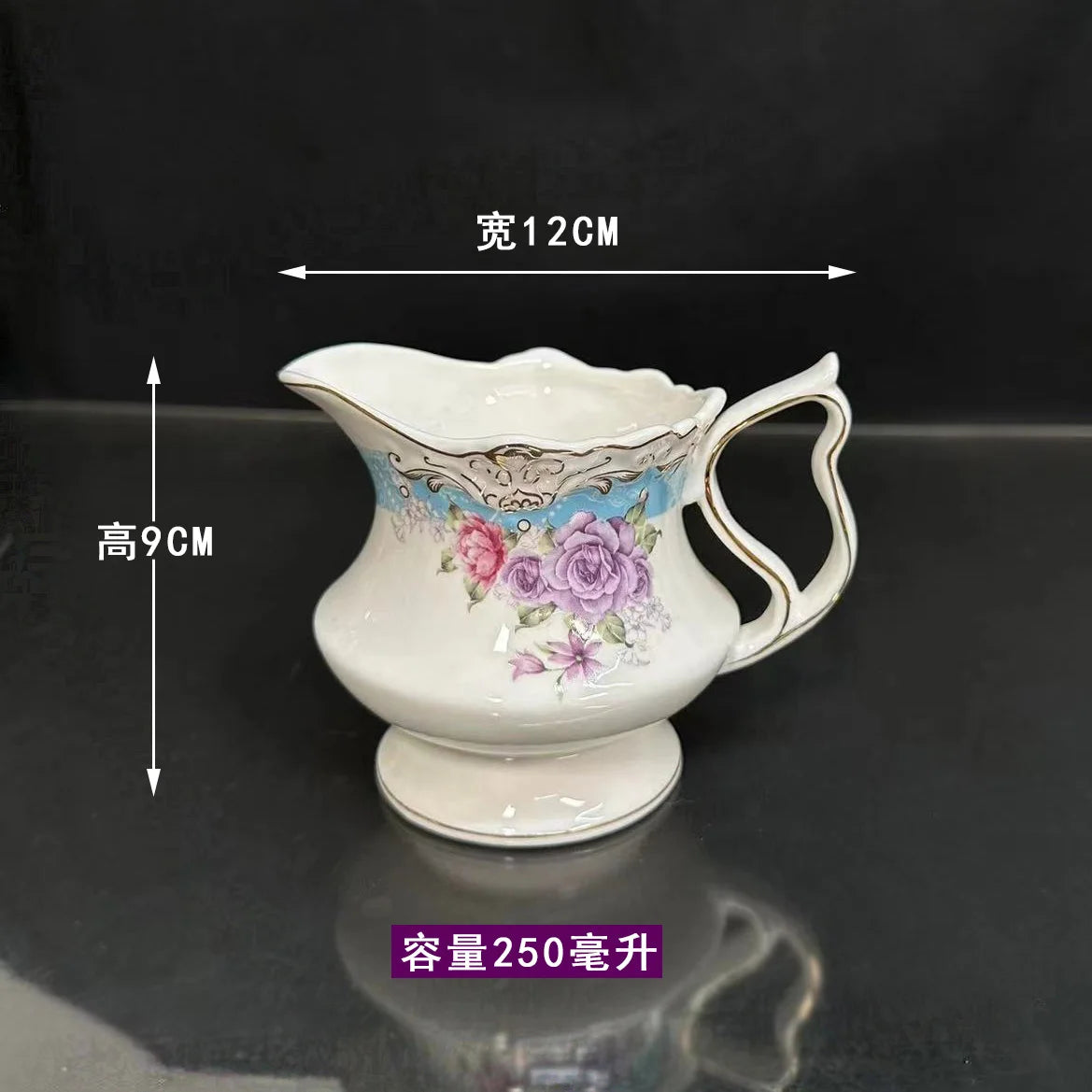 Palace style afternoon tea coffee set coffee cup pot pot hollowed out Dim sum plate