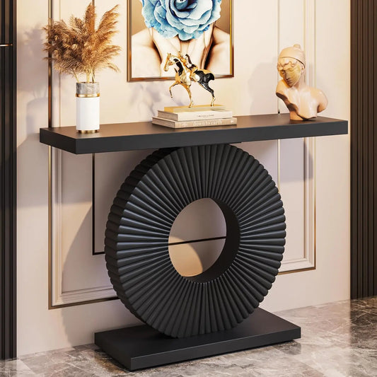 Little Tree Modern Console Table With Geometric Circular Base