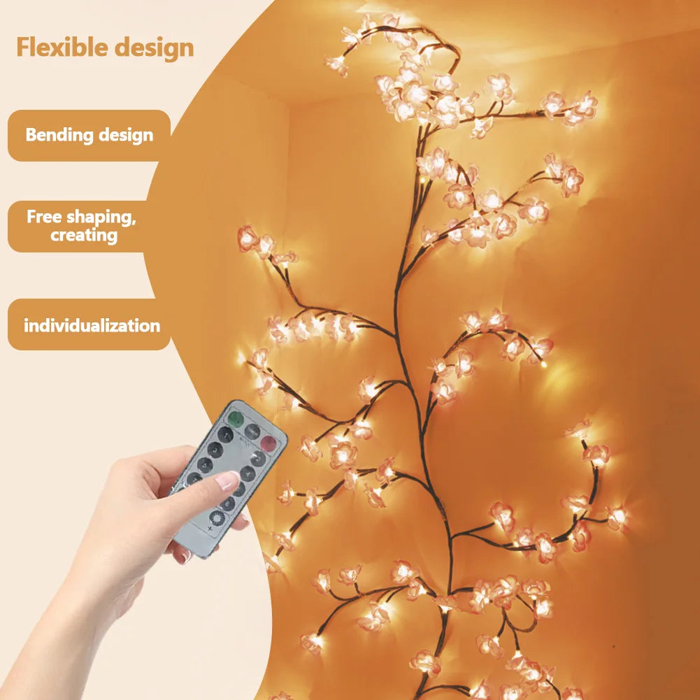 LAIMANEI LED Cherry Blossom Branch Lights With Remote Control