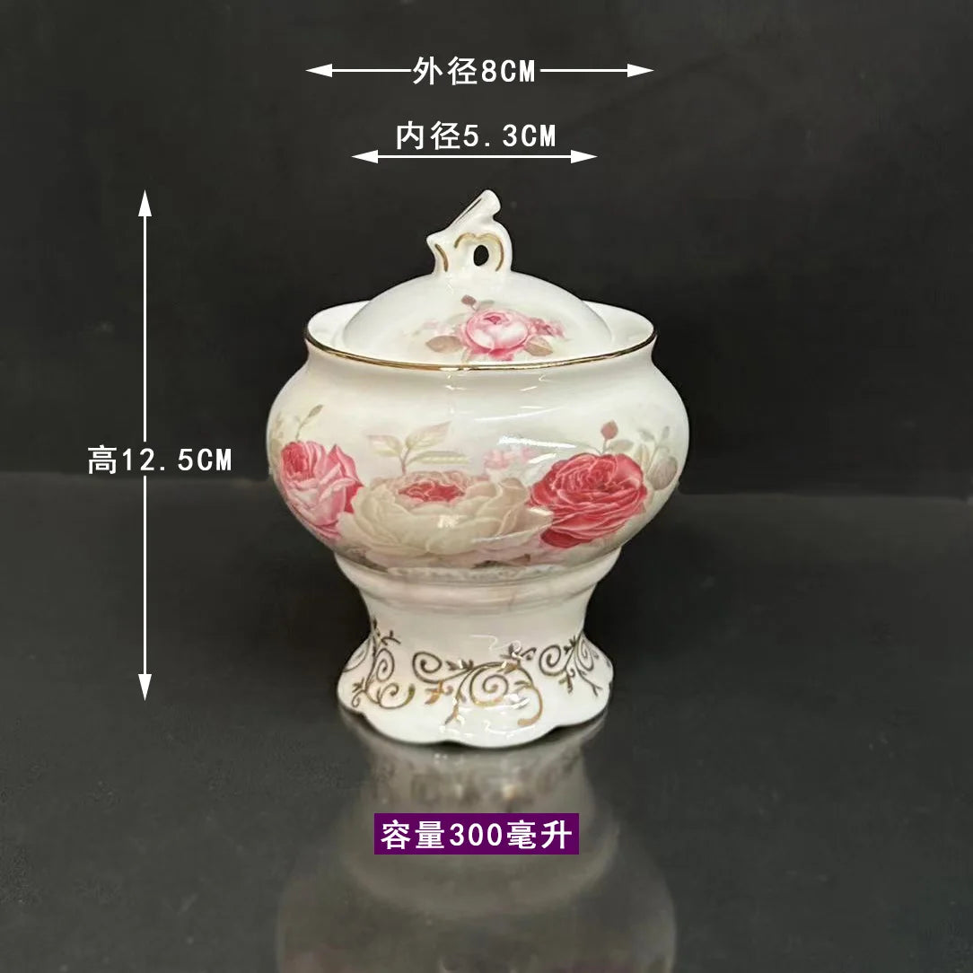 Palace style afternoon tea coffee set coffee cup pot pot hollowed out Dim sum plate
