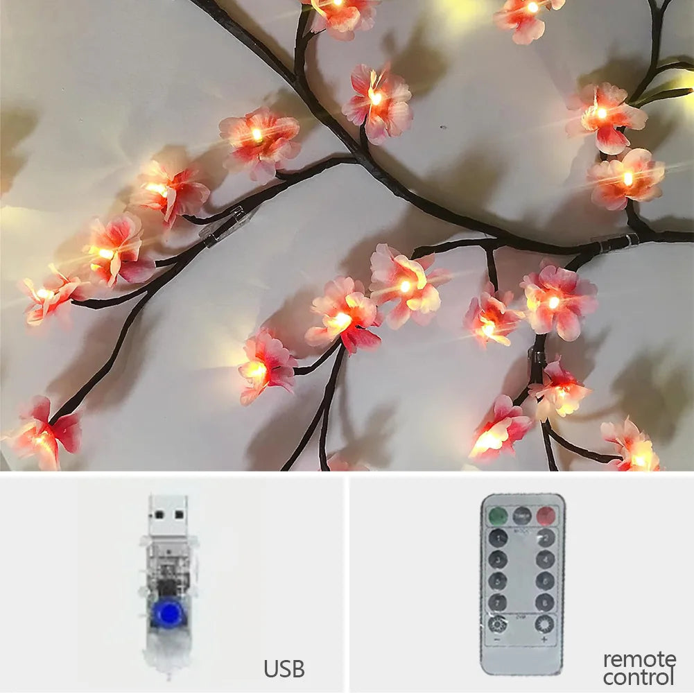 LAIMANEI LED Cherry Blossom Branch Lights With Remote Control