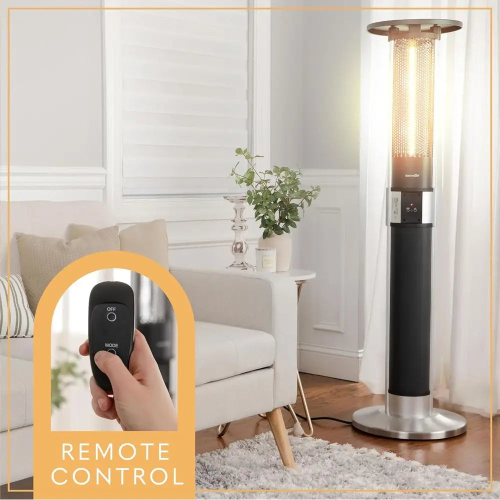 Outdoor Electric Patio Heater 1500W With Remote IP24 Rated
