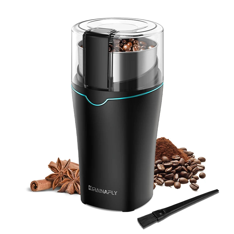 KIRAINAFLY Professional Coffee Grinder With Removable Stainless Cup 300W