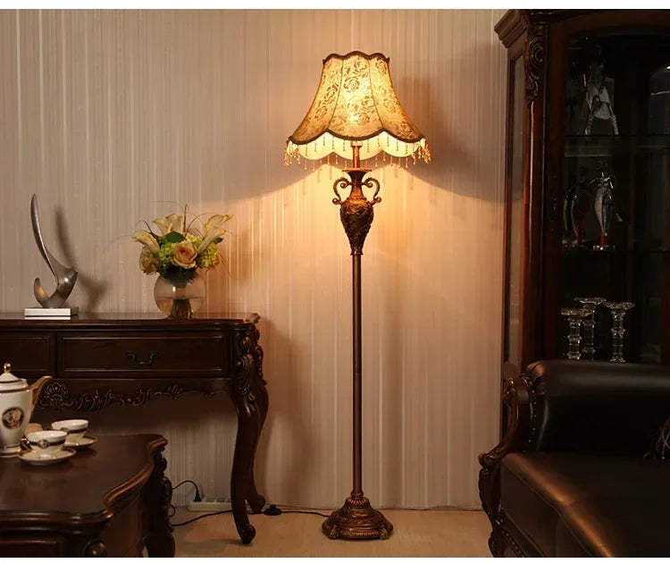 Vintage Resin Base Floor Lamp Decorative Home Interior Lighting
