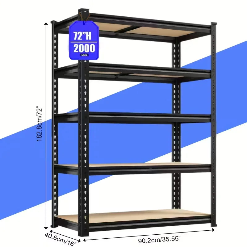 Adjustable Metal Double Layer Shelving Rack For Warehouse And Kitchen