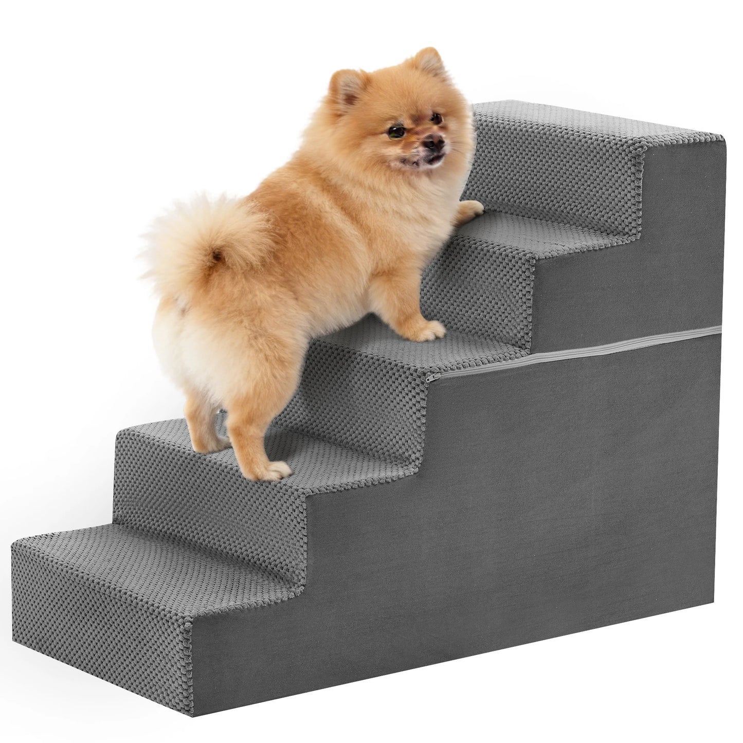 JHK Right Angled Foam Dog Stairs Ramp for Small Dogs