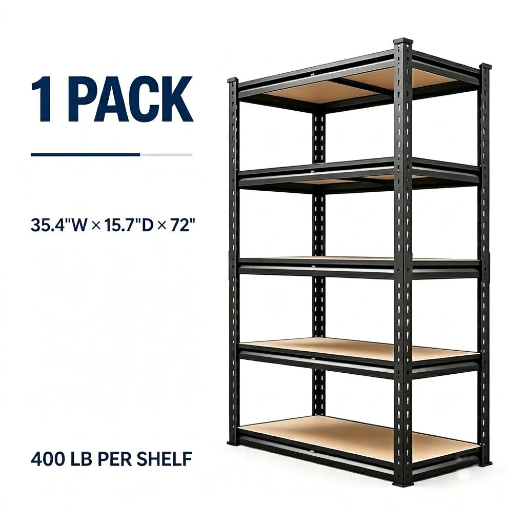Heavy Duty Metal Storage Rack 5 Tier Adjustable Shelving Unit