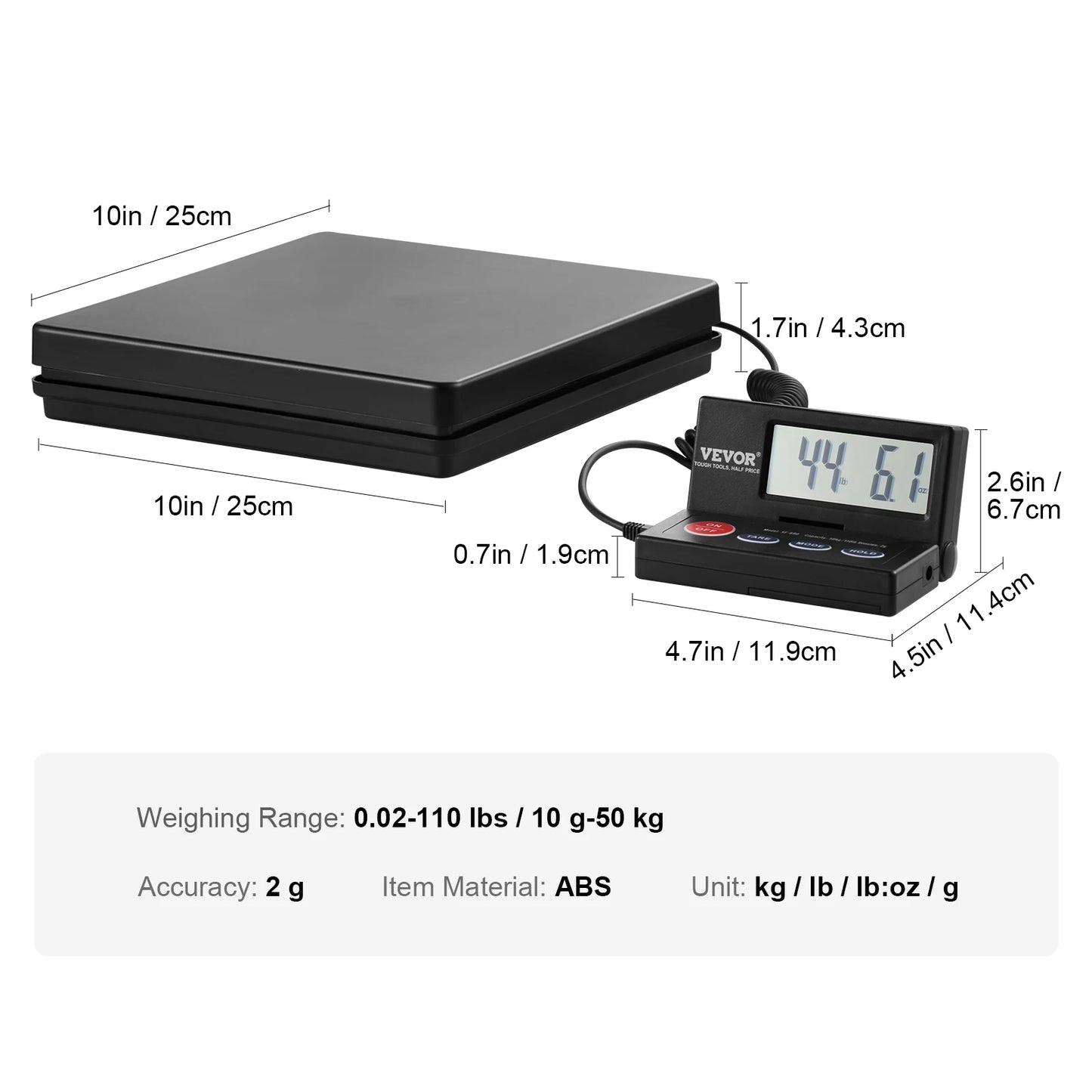 SucceBuy 110 Lb Digital Postal Shipping Scale With Timer