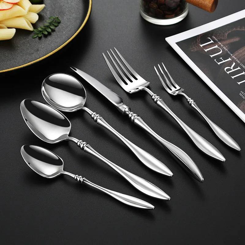 304 Stainless Steel Coffee Spoon Western Style Tableware Spoon Set