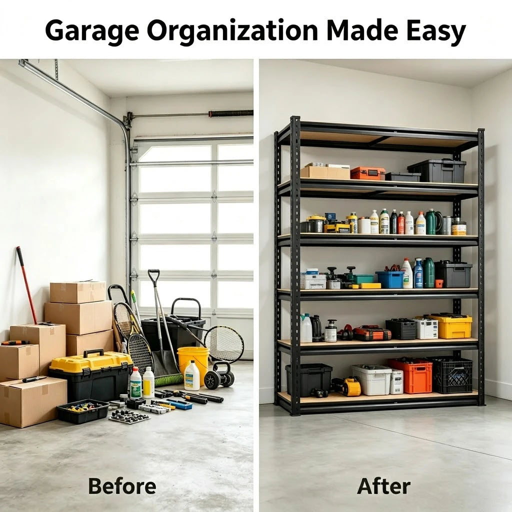 Heavy Duty Metal Storage Rack 5 Tier Adjustable Shelving Unit