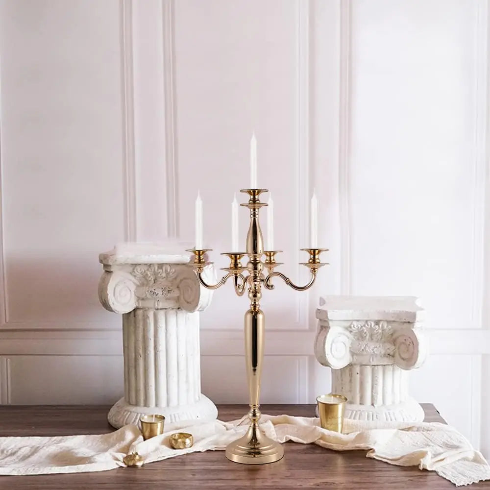 Wholesales Metal Candelabra Tapper Candle Holder 5 Arm Candlestick Christmas Decoration Wedding Party Table Centerpieces