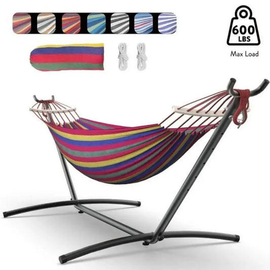 GYROOR Adjustable Outdoor Hammock Stand With 600 Lb Capacity
