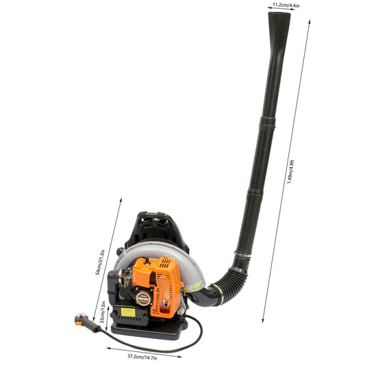 Gasoline Powered Backpack Leaf Blower Air Cooled for Road Sweep