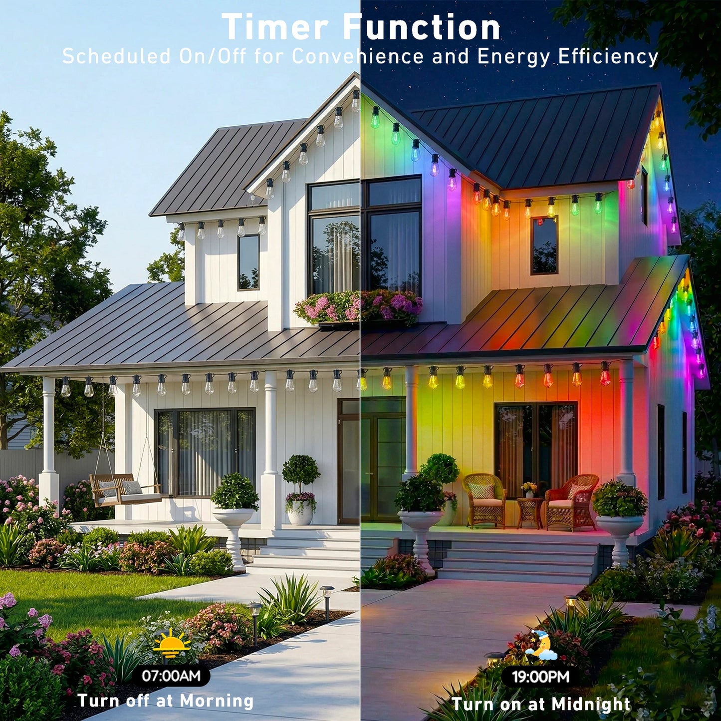 Outdoor IP67 Dimmable LED Shatterproof String Lights With IC