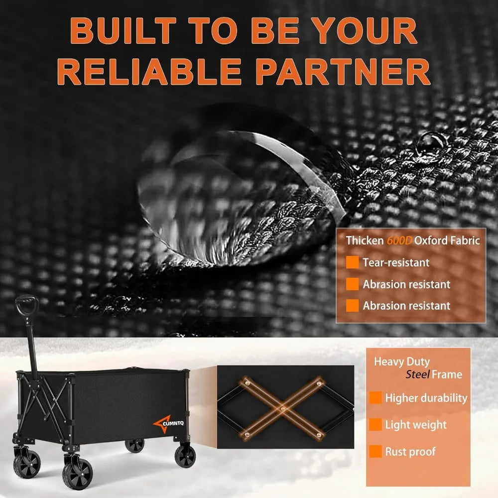 NBVCX Foldable Utility Wagon 350lbs All Terrain Cart