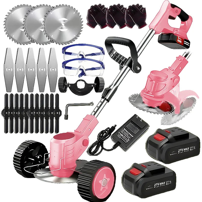 Wireless Portable Weed Trimmer Edger For Lawn With Dual Batteries