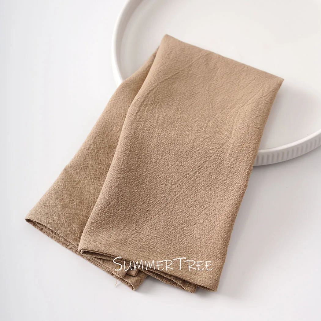 Summertree CN 50 Pack Plain Cotton Napkins For Dining Table
