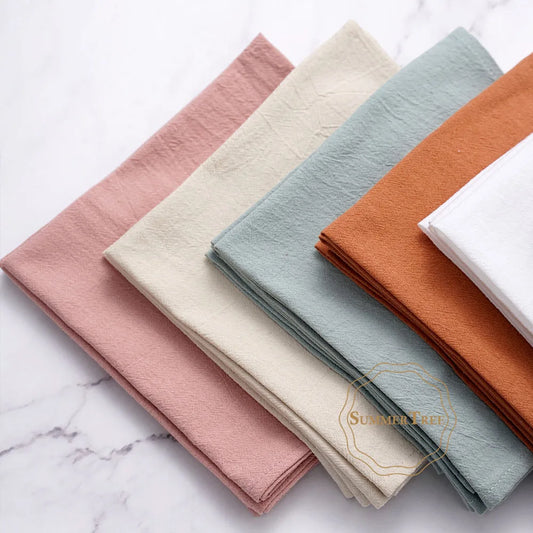 Summertree CN 50 Pack Plain Cotton Napkins For Dining Table