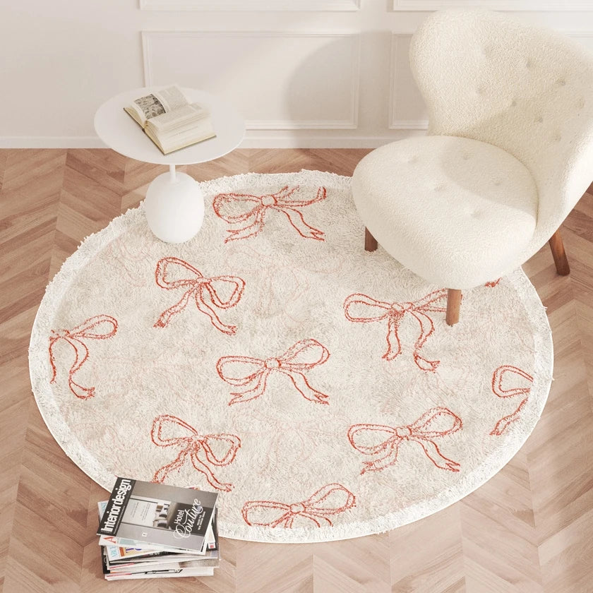 Thickened Plush Round Rug For Bedroom And Living Room