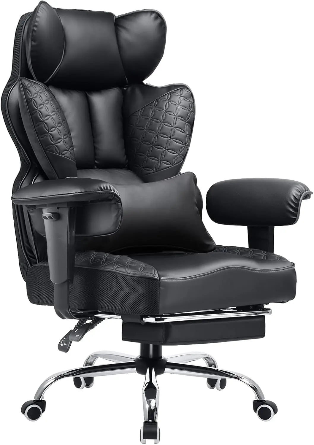 Ergonomic Gaming Chair With Footrest And Adjustable Armrests