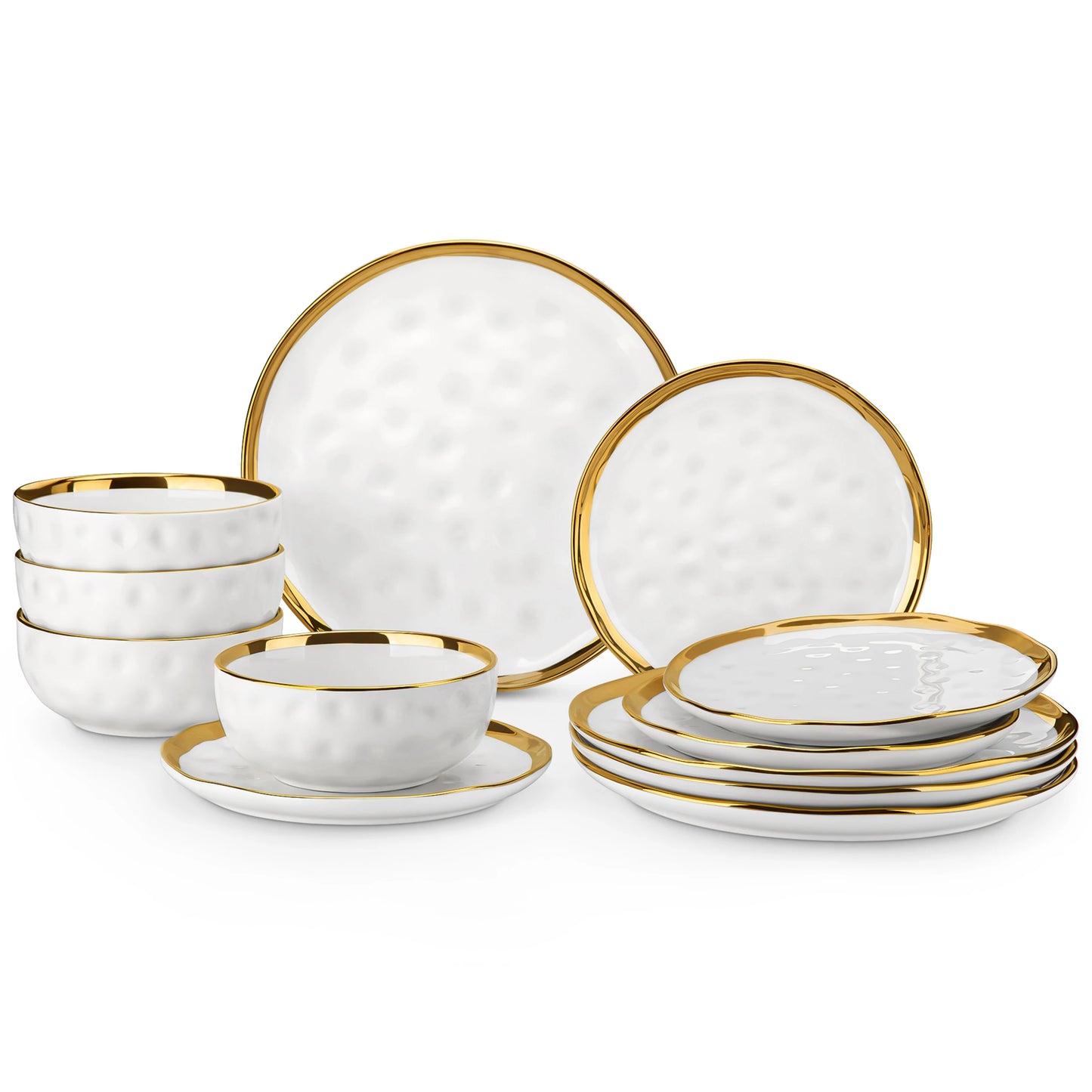 MALACASA Ceramic Porcelain Dinnerware Set Elegant Tableware Collection