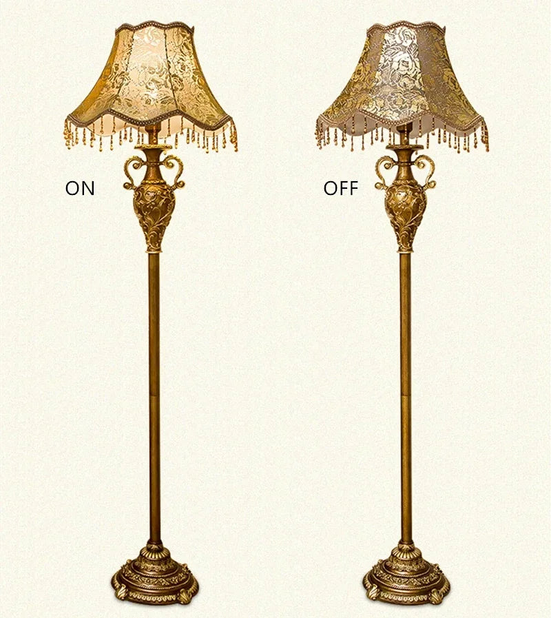 Vintage Resin Base Floor Lamp Decorative Home Interior Lighting