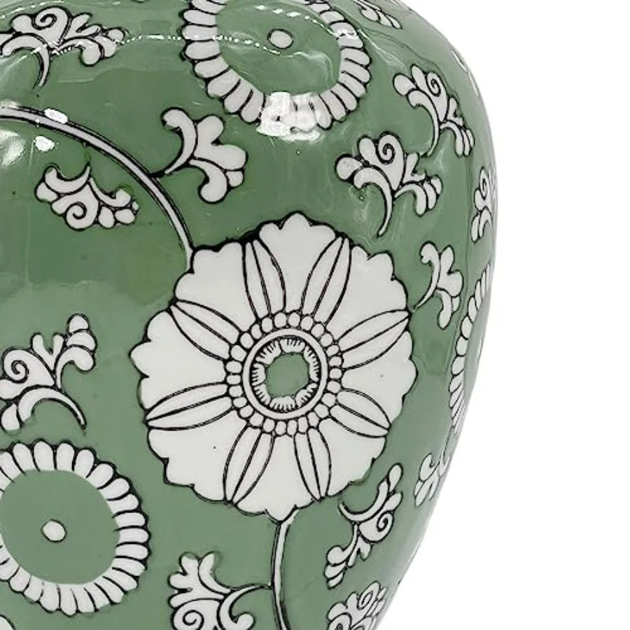 Hand Painted Chinoiserie Ceramic Vase Porcelain Flower Bottle Home Decor