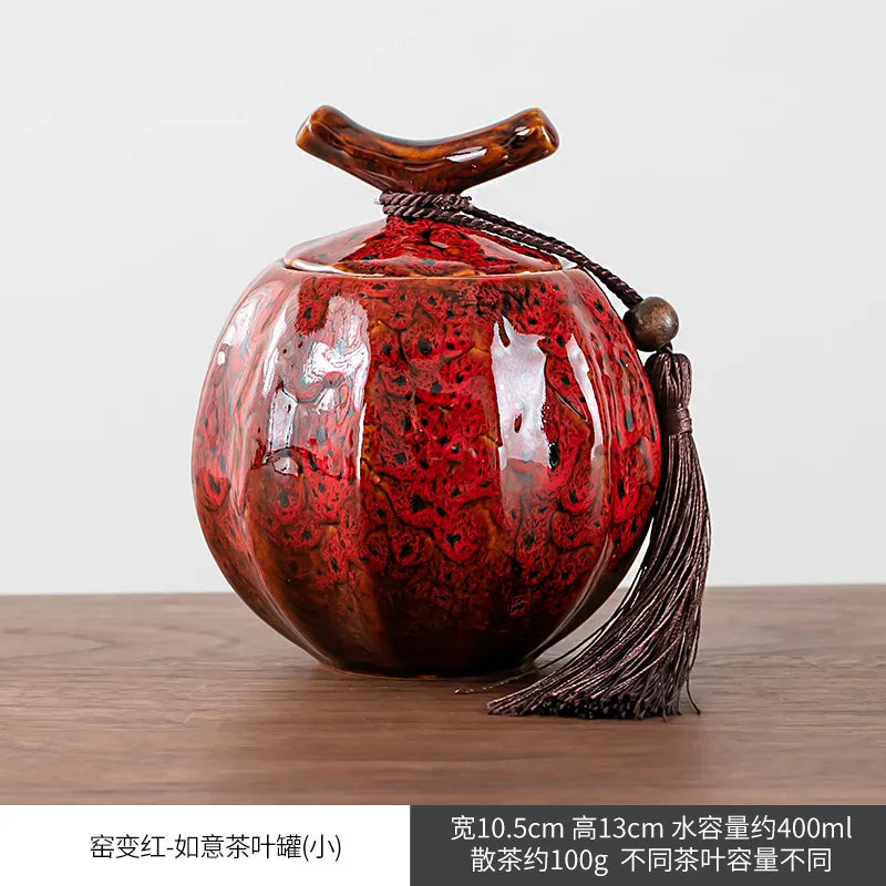 Sealed Ceramic Tea Caddy For Food Storage And Kitchen Use