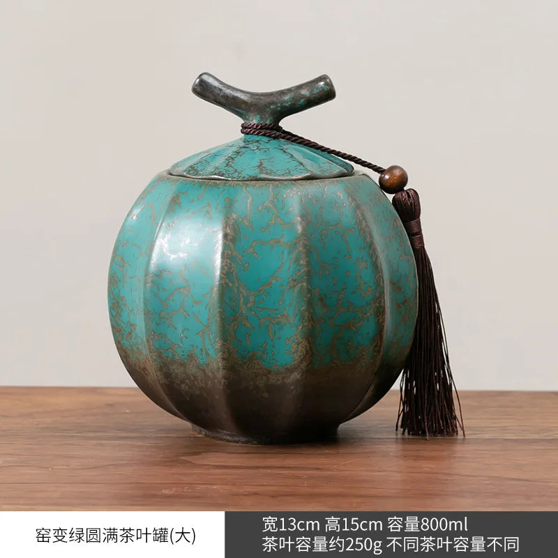 Sealed Ceramic Tea Caddy For Food Storage And Kitchen Use